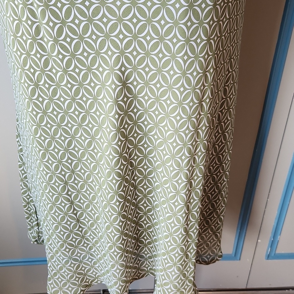 Connected Apparel Green Geometric Print Dress - Picture 12 of 13